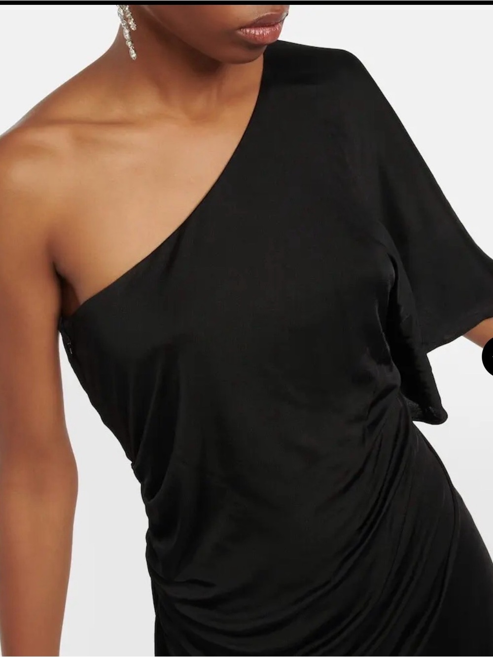 Diane Von Furstenberg Black Talia One Shoulder Jersey Jumpsuit. Sz Small - Picture 5 of 11